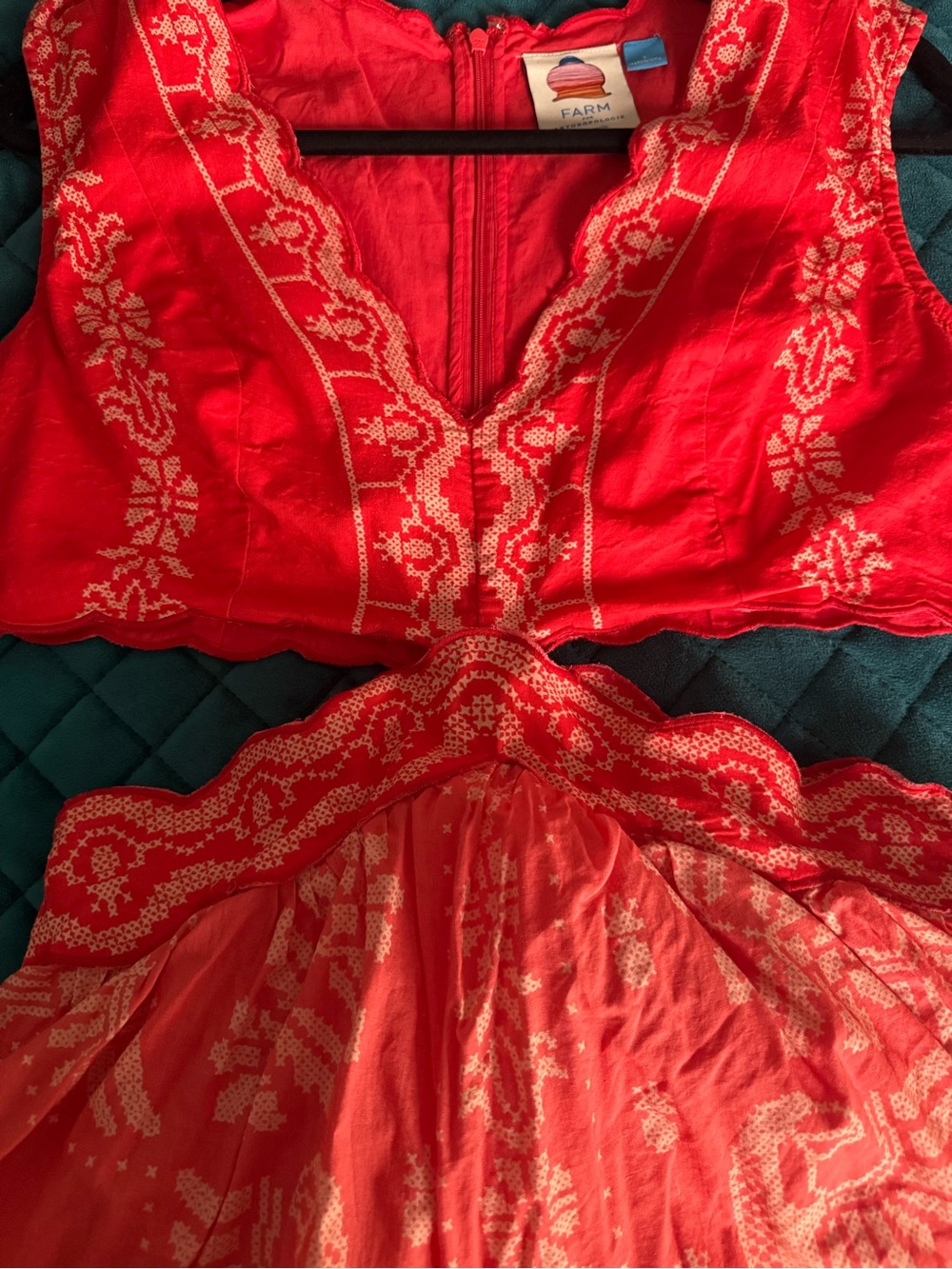 Farm Rio x Anthropologie Eyelet Tiered Ruffle Midi Dress - Picture 9 of 12